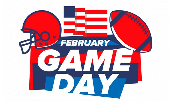 Game Day American Football Playoff Super Bowl Party United States — Stock Vector