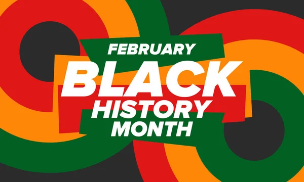Mês História Negra História Afro Americana Celebrado Anualmente Fevereiro Nos —  Vetores de Stock