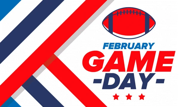 Speldagen Amerikansk Fotbollsmatch Super Bowl Party Usa Sista Matchen För — Stock vektor