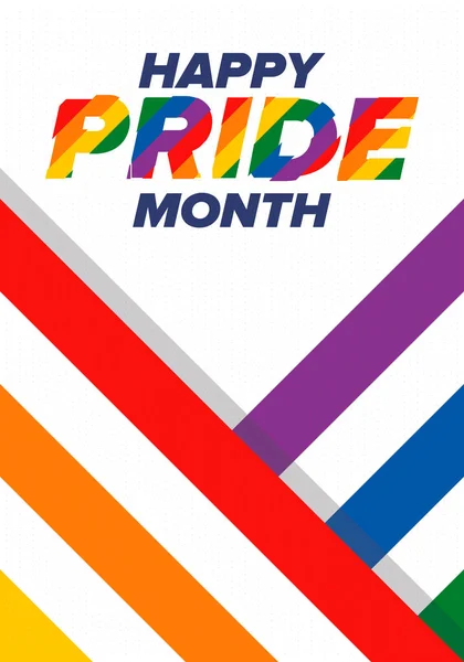 Lgbt Pride Month June Лесбійський Гей Бісексуал Трансгендерний Щорічно Святкується — стоковий вектор