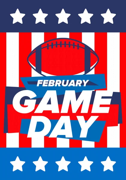 Game Day American Football Playoff Super Party United States Final — Vetor de Stock