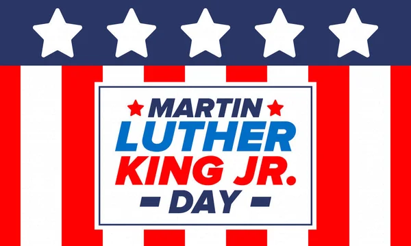 Martin Luther King Dag Jaarlijks Gevierd Verenigde Staten Januari Federale — Stockvector