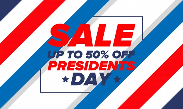 Sale Banner Presidents Day Special Offer Template Holiday Shopping United — Stock Vector