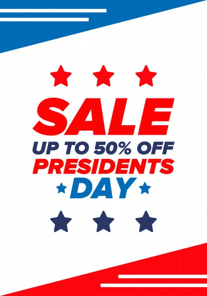 Banner Venda Para Dia Dos Presidentes Modelo Oferta Especial Compras — Vetor de Stock