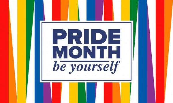 Lmbt Pride Hónap Júniusban Leszbikus Meleg Biszexuális Transznemű Ünnepelt Évente — Stock Vector