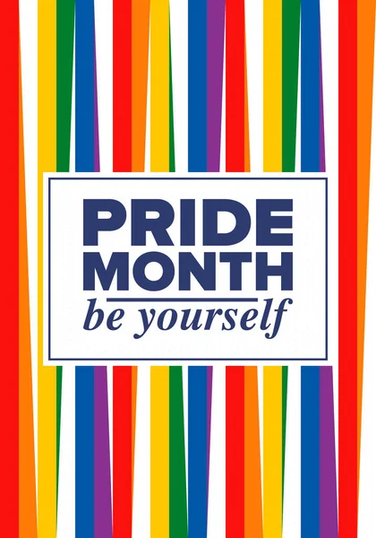 Lmbt Pride Hónap Júniusban Leszbikus Meleg Biszexuális Transznemű Ünnepelt Évente — Stock Vector