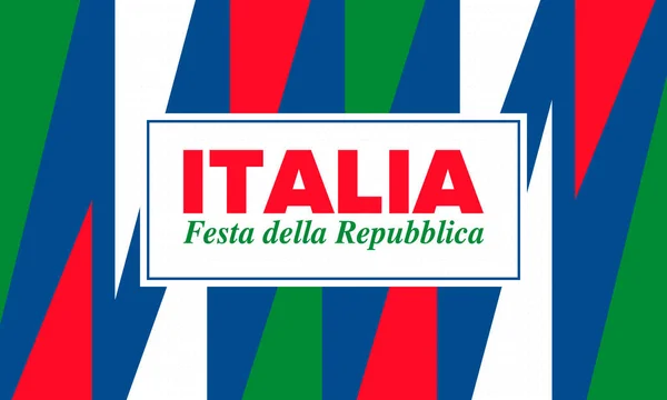 Festa Della Repubblica Italiana Texto Italiano Día República Italiana Feliz — Vector de stock