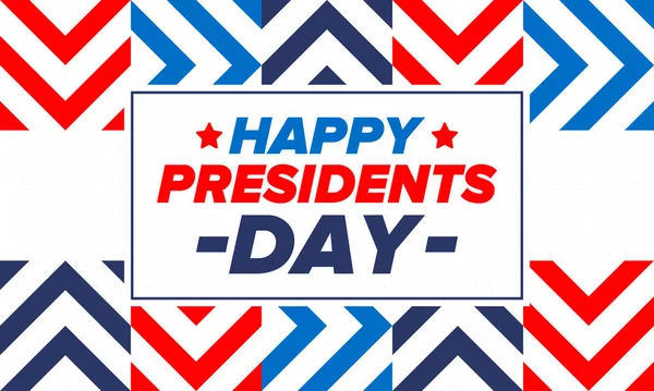 Szczęśliwego Dnia Prezydentów Stanach Zjednoczonych Urodziny Waszyngtona Federalne Święto Ameryce — Wektor stockowy