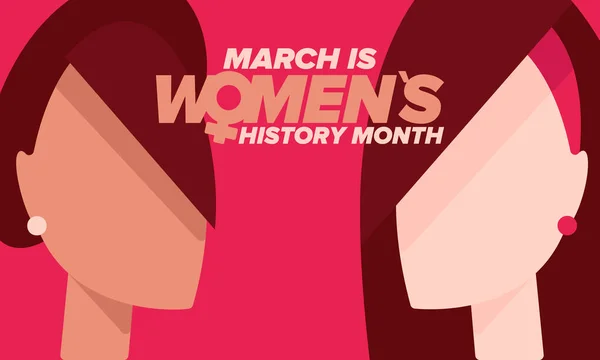 Women History Month Celebrated Annual March Mark Womens Contribution History — Stock Vector