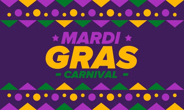 Carnaval Mardi Gras Nouvelle Orléans Mardi Gras Fête Traditionnelle Célébration — Image vectorielle