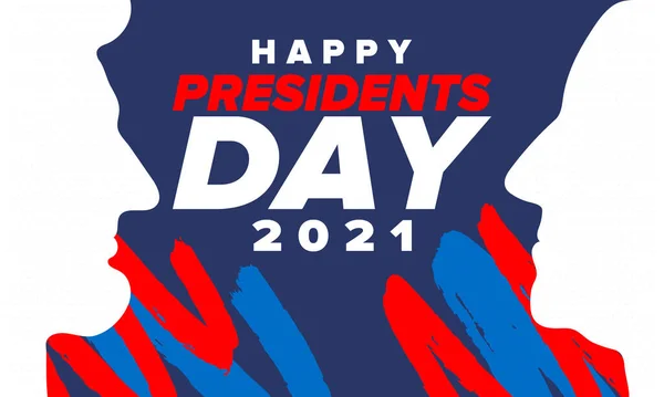 Happy Presidents Day United States Washington Birthday Federal Holiday America — Stock Vector