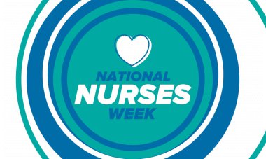 Ulusal Hemşireler Haftası. Teşekkürler hemşireler. Tıbbi ve sağlık hizmetleri konsepti. Virüslere ve hastalıklara karşı savaşanlar. Doktorların şerefine. Amerika 'da yıllık kutlama. Vektör illüstrasyon posteri