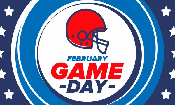 Game Day American Football Playoff Super Party United States Final — Vetor de Stock