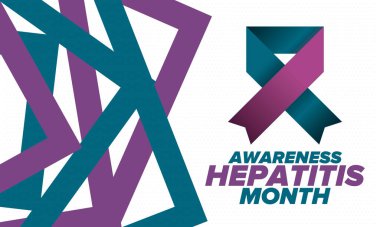 Mayıs ayının Hepatit Bilinci. Birleşik Devletler 'de yıllık kampanya. Viral enfeksiyon, karaciğer sorunu. Hepatit testi günü. Kontrol ve koruma. Önleme kampanyası. Tıbbi sağlık vektör tasarımı