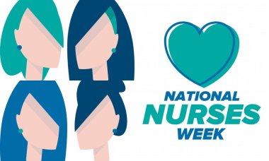 Ulusal Hemşireler Haftası. Teşekkürler hemşireler. Tıbbi ve sağlık hizmetleri konsepti. Virüslere ve hastalıklara karşı savaşanlar. Doktorların şerefine. Amerika 'da yıllık kutlama. Vektör illüstrasyon posteri