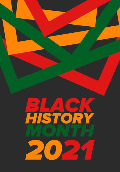 Black History Month. African American History. Celebrated annual. In February in United States and Canada. In October in Great Britain. Poster, card, banner, background. Vector illustration