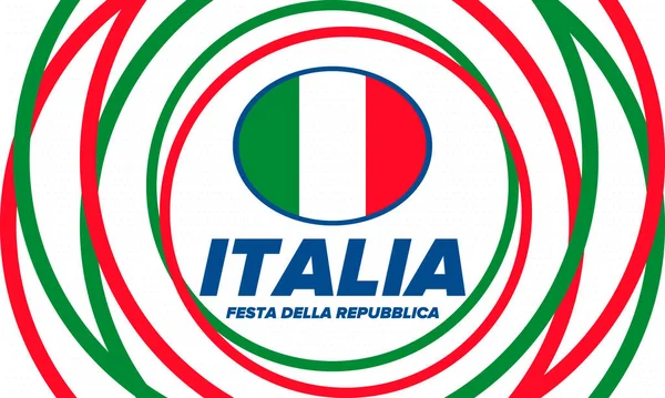 Festa Della Repubblica Italiana Tekst Het Italiaans Italiaanse Republiek Dag — Stockvector