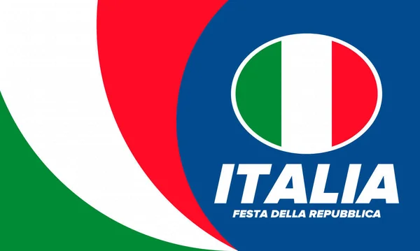 Festa Della Repubblica Italiana Text Italian Italian Republic Day Національними — стоковий вектор