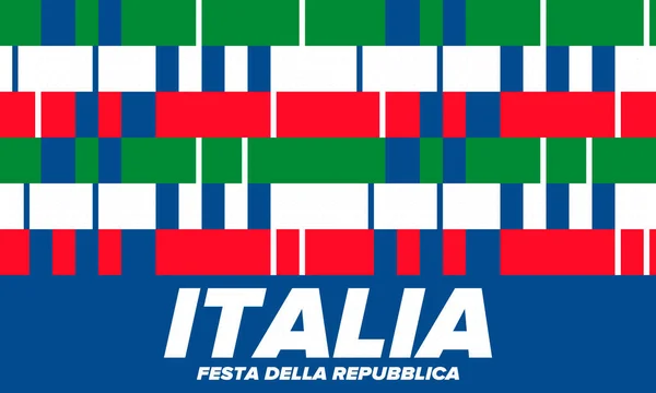 Festa Della Repubblica Italiana Text Auf Italienisch Tag Der Italienischen — Stockvektor