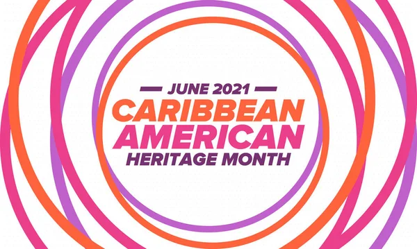 Caribbean American Heritage Month Juni Kultur Månad Till Folket Amerika — Stock vektor