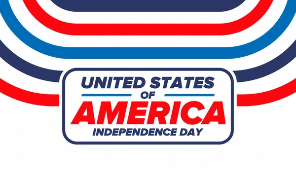 Den Nezávislosti Spojených Státech Amerických Čtvrtého Července Šťastný Národní Svátek — Stockový vektor
