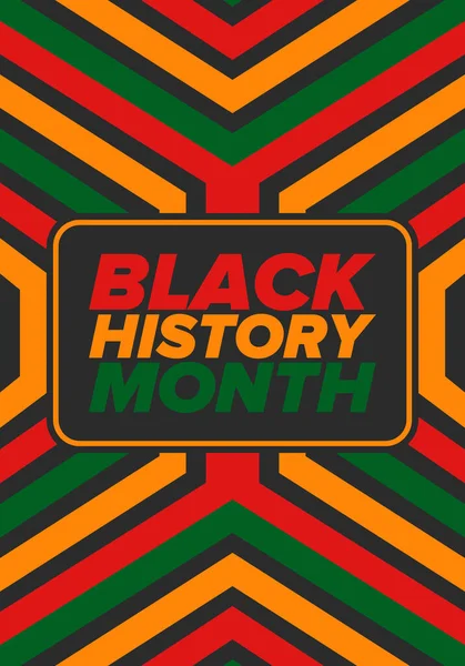 Месяц Чёрной Истории История Афроамериканцев Отмечается Ежегодно Феврале Сша Канаде — стоковый вектор