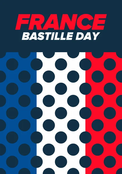 Juillet France Bonne Fête Nationale Célébrée Annuellement Juillet Drapeau Français — Image vectorielle