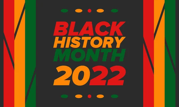 Miesiąc Czarnej Historii Afroamerykańska Historia Obchodzone Corocznie Lutym Stanach Zjednoczonych — Wektor stockowy