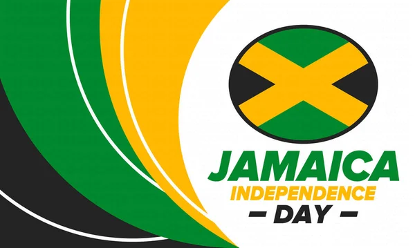 Jamaica Onafhankelijkheidsdag Onafhankelijkheid Van Jamaica Vakantie Jaarlijks Gevierd Augustus Jamaica — Stockvector