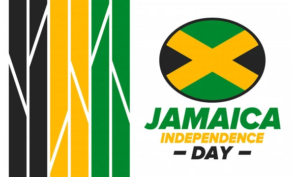 Jamaica Onafhankelijkheidsdag Onafhankelijkheid Van Jamaica Vakantie Jaarlijks Gevierd Augustus Jamaica — Stockvector