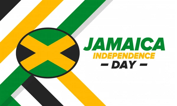 Ημέρα Ανεξαρτησίας Τζαμάικα Ανεξαρτησία Της Τζαμάικα Γιορτή Γιορτάζεται Ετήσια Στις — Διανυσματικό Αρχείο