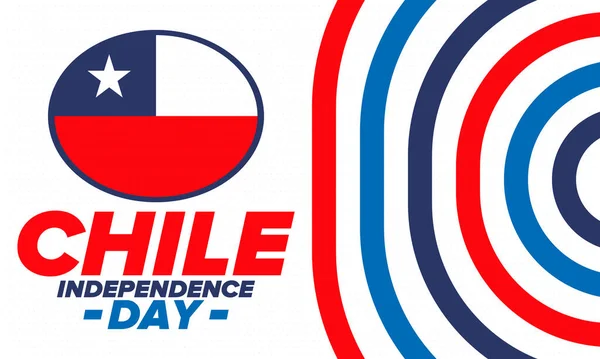 Chile Den Nezávislosti Veselé Národní Svátky Fiestas Patrias Den Svobody — Stockový vektor