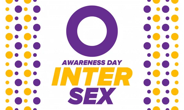 Día Concientización Intersexual Derechos Humanos Evento Observado Internacionalmente Celebrar Anual — Archivo Imágenes Vectoriales