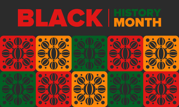 Black History Month. African American History. Celebrated annual. In February in United States and Canada. In October in Great Britain. Poster, card, banner, background. Vector illustration