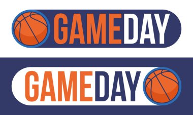 Maç günü. Mart ayında basketbol playoff 'u. Amerika 'da süper spor partisi. Sezon turnuvasının son maçları. Profesyonel takım şampiyonluğu. Basketbol topu. Spor afişi. Vektör