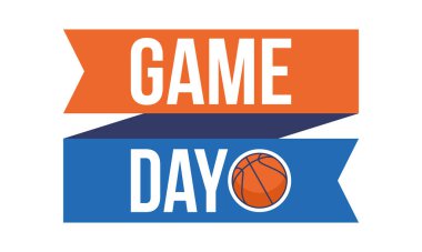 Maç günü. Mart ayında basketbol playoff 'u. Amerika 'da süper spor partisi. Sezon turnuvasının son maçları. Profesyonel takım şampiyonluğu. Basketbol topu. Spor afişi. Vektör