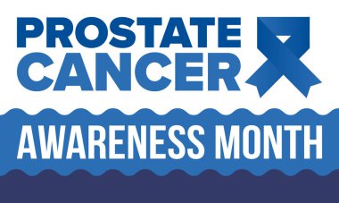 Eylül 'de prostat kanseri farkındalığı ayı. Kasım 'da hareket et. Erkek Sağlığı. Tıbbi sağlık ve farkındalık tasarımı. oster, kart, afiş ve arkaplan. Vektör illüstrasyonu