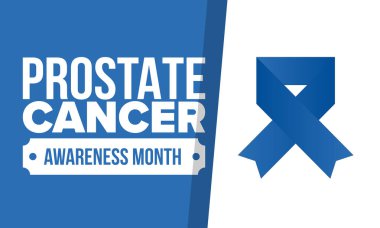 Eylül 'de prostat kanseri farkındalığı ayı. Kasım 'da hareket et. Erkek Sağlığı. Tıbbi sağlık ve farkındalık tasarımı. oster, kart, afiş ve arkaplan. Vektör illüstrasyonu