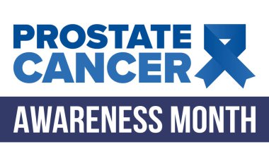 Eylül 'de prostat kanseri farkındalığı ayı. Kasım 'da hareket et. Erkek Sağlığı. Tıbbi sağlık ve farkındalık tasarımı. oster, kart, afiş ve arkaplan. Vektör illüstrasyonu