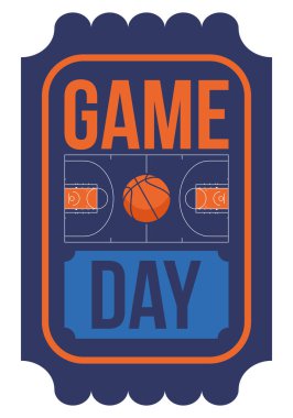 Maç günü. Mart ayında basketbol playoff 'u. Amerika 'da süper spor partisi. Sezon turnuvasının son maçları. Profesyonel takım şampiyonluğu. Basketbol topu. Spor afişi. Vektör