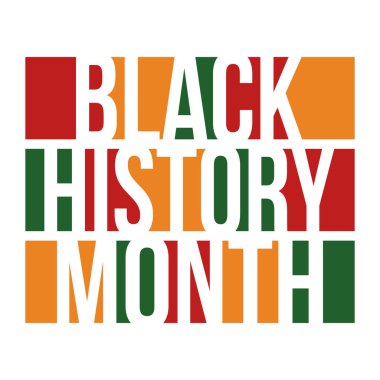 Siyahların Tarihi Ayı. Afrikalı Amerikan Tarihi. Yıllık kutlama. Şubat ve Ekim. Poster, kart, afiş, geçmiş. Vektör illüstrasyonu