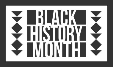 Siyahların Tarihi Ayı. Afrikalı Amerikan Tarihi. Yıllık kutlama. Şubat ve Ekim. Poster, kart, afiş, geçmiş. Vektör illüstrasyonu