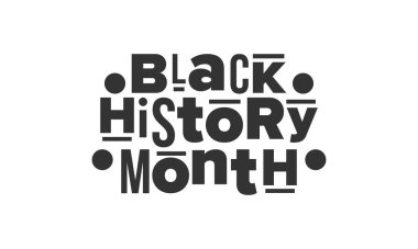 Siyahların Tarihi Ayı. Afrikalı Amerikan Tarihi. Yıllık kutlama. Şubat ve Ekim. Poster, kart, afiş, geçmiş. Vektör illüstrasyonu