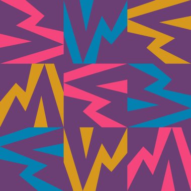 Güzel geometrik arka plan. Farklı şekillerde şekiller. Kabile formu. Çiçekler. Geometrik tasarım. Yaratıcı dokular. Renkli sanat. Modern grafik posteri. Retro renk. Vektör illüstrasyonu