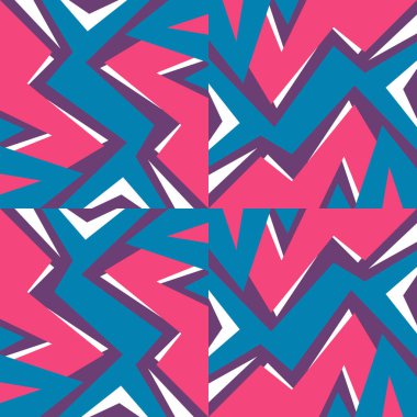 Güzel geometrik arka plan. Farklı şekillerde şekiller. Kabile formu. Çiçekler. Geometrik tasarım. Yaratıcı dokular. Renkli sanat. Modern grafik posteri. Retro renk. Vektör illüstrasyonu