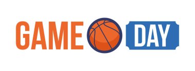 Maç günü. Mart ayında basketbol playoff 'u. Amerika 'da süper spor partisi. Sezon turnuvasının son maçları. Profesyonel takım şampiyonluğu. Basketbol topu. Spor afişi. Vektör