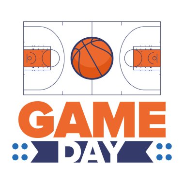 Maç günü. Mart ayında basketbol playoff 'u. Amerika 'da süper spor partisi. Sezon turnuvasının son maçları. Profesyonel takım şampiyonluğu. Basketbol topu. Spor afişi. Vektör