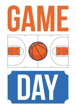 Maç günü. Mart ayında basketbol playoff 'u. Amerika 'da süper spor partisi. Sezon turnuvasının son maçları. Profesyonel takım şampiyonluğu. Basketbol topu. Spor afişi. Vektör