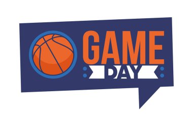 Maç günü. Mart ayında basketbol playoff 'u. Amerika 'da süper spor partisi. Sezon turnuvasının son maçları. Profesyonel takım şampiyonluğu. Basketbol topu. Spor afişi. Vektör