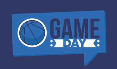 Maç günü. Mart ayında basketbol playoff 'u. Amerika 'da süper spor partisi. Sezon turnuvasının son maçları. Profesyonel takım şampiyonluğu. Basketbol topu. Spor afişi. Vektör